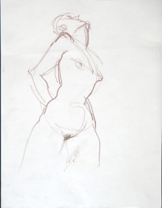 Nude Female with Chin in the Air